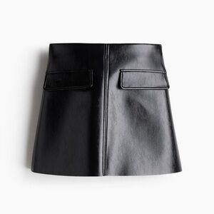 H&M x BRAT Charlie XCX Limited Edition Black Coated Mini Skirt